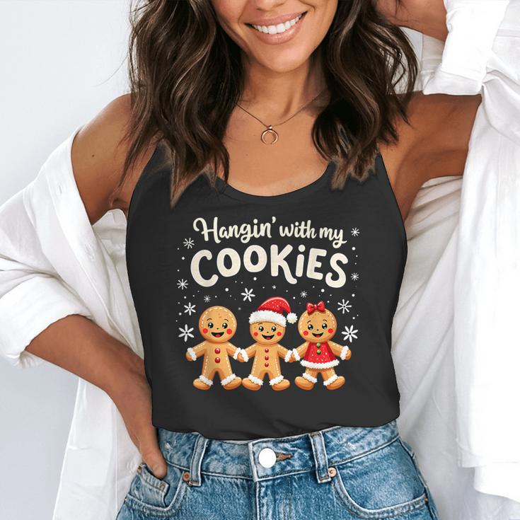 Hangin With My Cookies Gingerbread Christmas Teacher Flowy Tank, funny gift Hangin With My Cookies Gingerbread Christmas Teacher Flowy Tank, funny gift