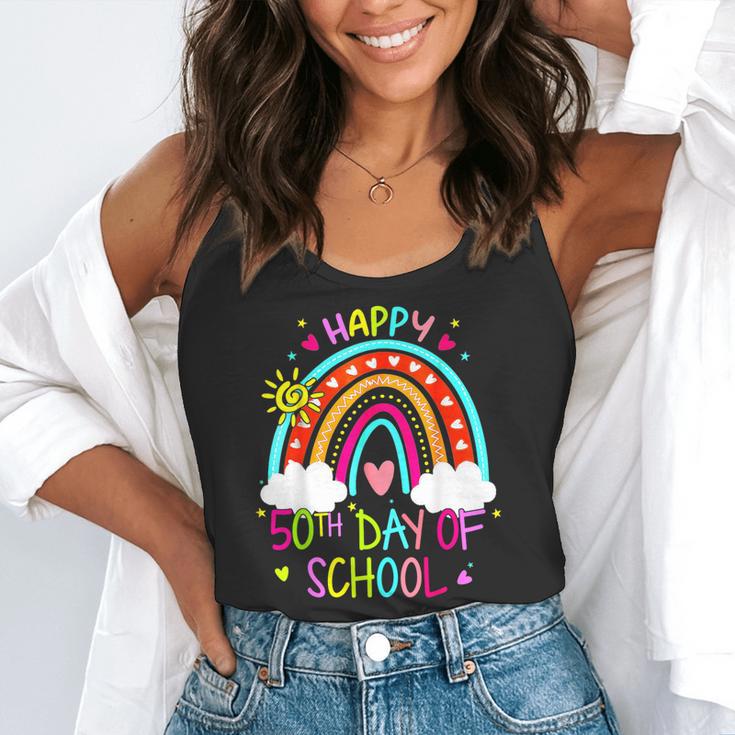 Happy 50th Days Of School Rainbow Teacher 50 Days Smarter Flowy Tank, funny gift Happy 50th Days Of School Rainbow Teacher 50 Days Smarter Flowy Tank, funny gift
