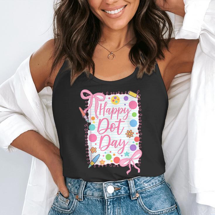 Happy Dot Day Bow Coquette For Teacher Girls Flowy Tank, funny gift Happy Dot Day Bow Coquette For Teacher Girls Flowy Tank, funny gift