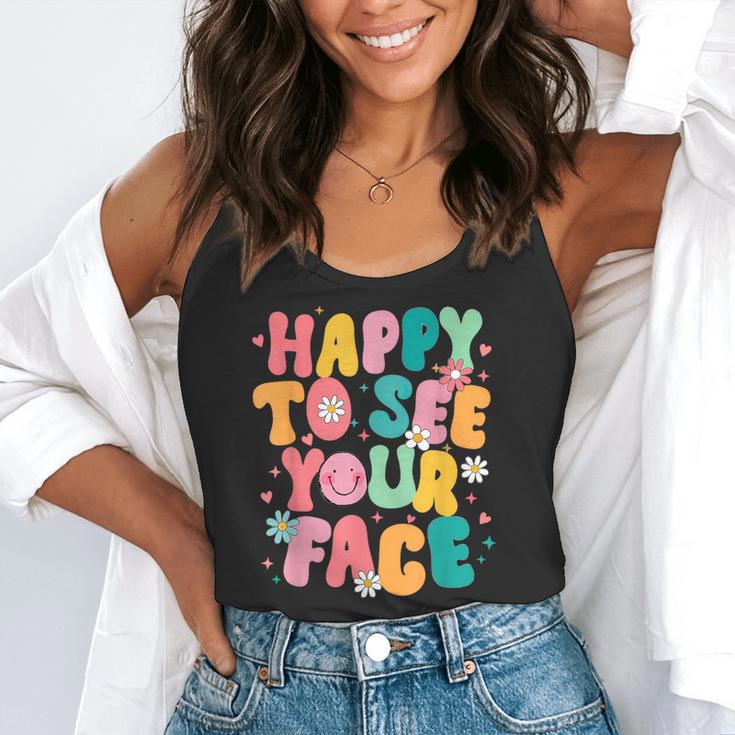 Happy To See Your Face Teacher Disco Ball Back To School Flowy Tank, funny gift Happy To See Your Face Teacher Disco Ball Back To School Flowy Tank, funny gift