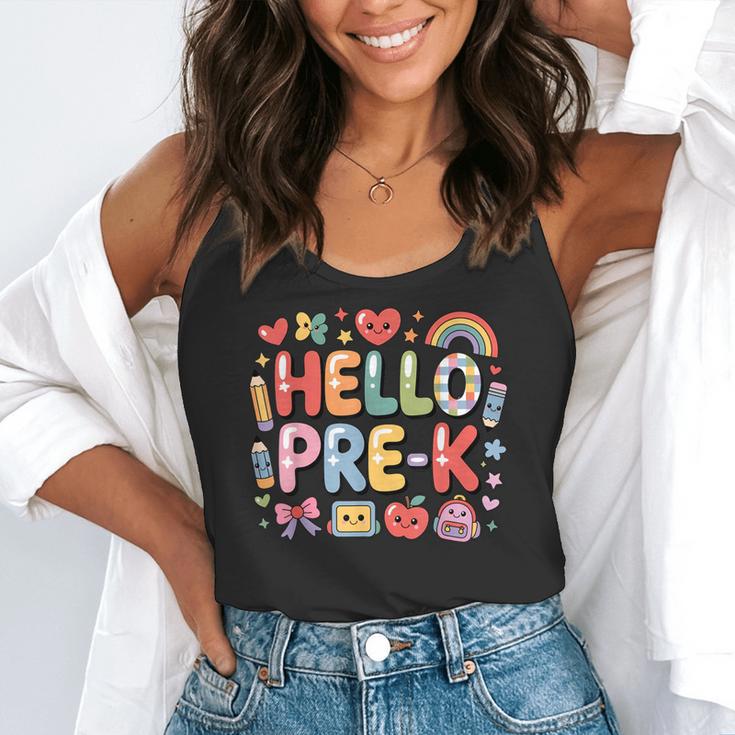 Hello Pre-K Back To School Teacher Student Fun Graphic Tee Flowy Tank, funny gift Hello Pre-K Back To School Teacher Student Fun Graphic Tee Flowy Tank, funny gift