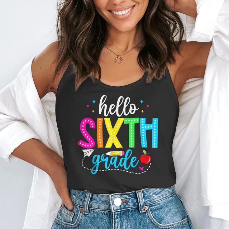 Hello Sixth Grade Cute Back To School 6th Grade Teacher Kids Flowy Tank, funny gift