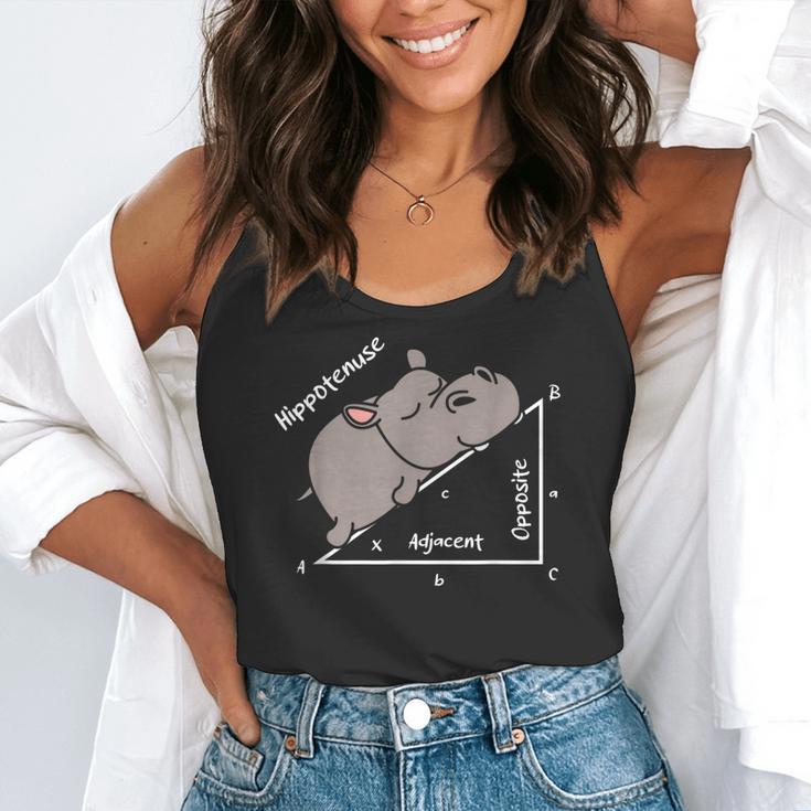 Hippotenuse Hippo Angle Function Hypotenuse Math Teacher Flowy Tank, funny gift