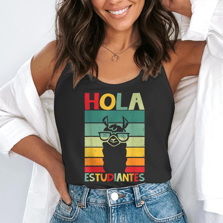 Hola Estudiantes Spanish Teacher Back To School 2025 Flowy Tank, funny gift Hola Estudiantes Spanish Teacher Back To School 2025 Flowy Tank, funny gift