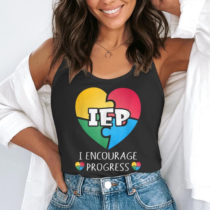IEP I Encourage Progress Special Education School Teacher Flowy Tank, funny gift