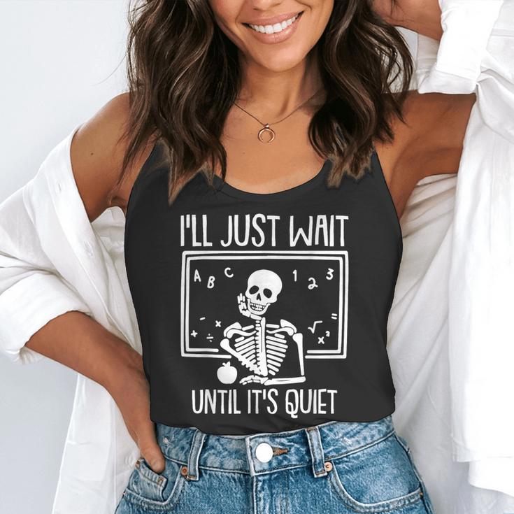 Ill Just Wait Until Its Quiet Teacher Lazy Halloween Costume Flowy Tank, funny gift Ill Just Wait Until Its Quiet Teacher Lazy Halloween Costume Flowy Tank, funny gift