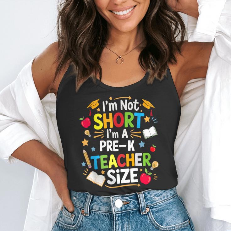 I'm Not Short I'm A Pre-K Teacher Size Back To School Flowy Tank, funny gift