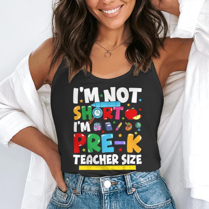 I'm Not Short I'm Pre-K Teacher Size Back To School Teacher Flowy Tank, funny gift