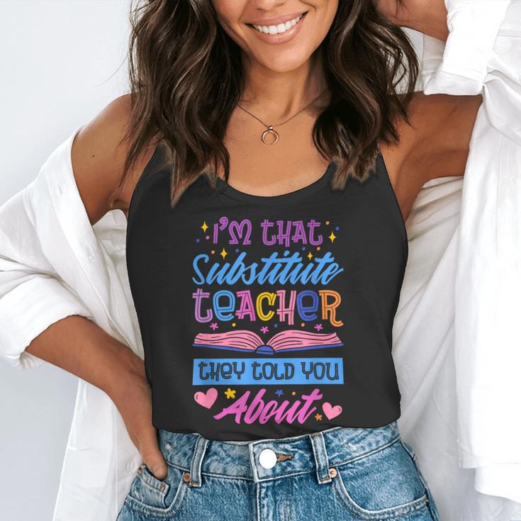 I'M That Substitute Teacher They Told Substitute Teacher Flowy Tank, funny gift I'M That Substitute Teacher They Told Substitute Teacher Flowy Tank, funny gift