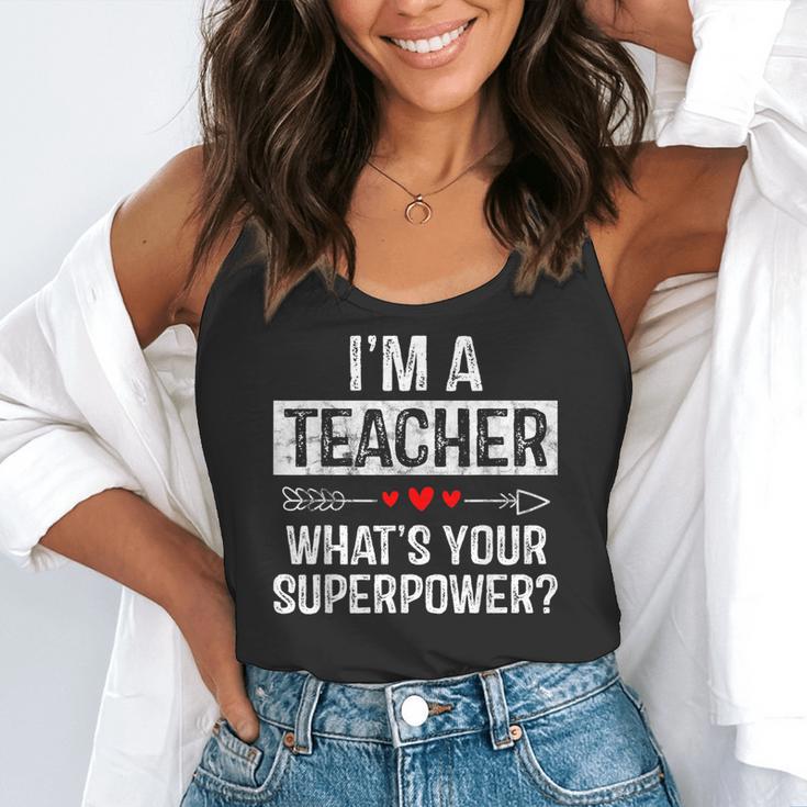 I'm A Teacher What's Your Superpower Flowy Tank, funny gift I'm A Teacher What's Your Superpower Flowy Tank, funny gift
