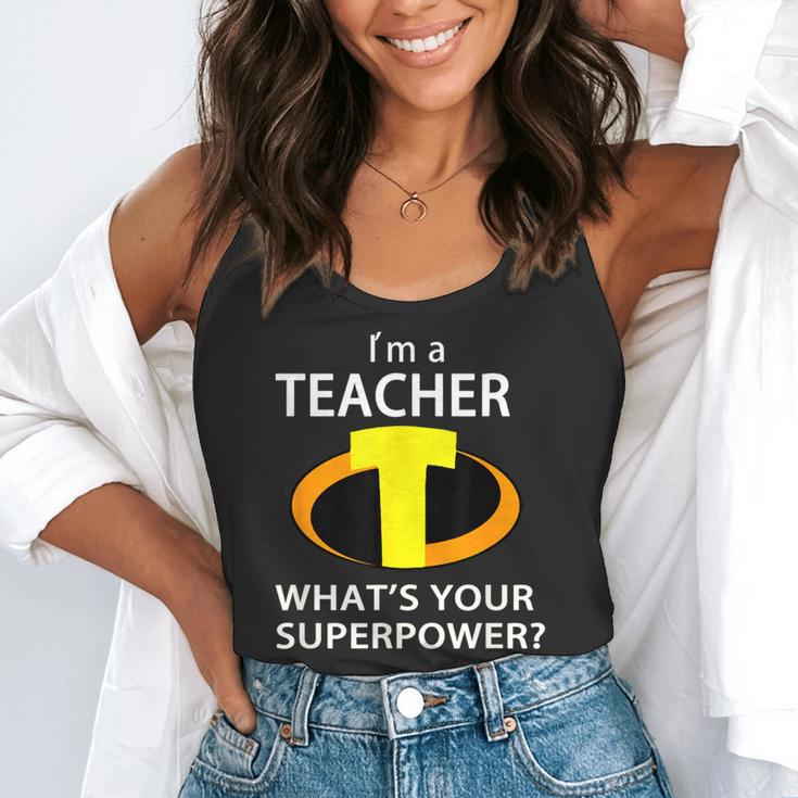 I'm a Teacher What's Your Superpower Teacher Flowy Tank, funny gift I'm a Teacher What's Your Superpower Teacher Flowy Tank, funny gift