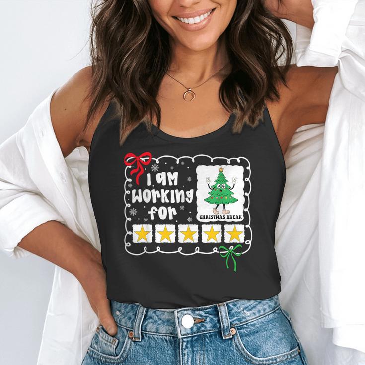 I'm Working For Christmas Break 5 Stars Christmas Teacher Flowy Tank, funny gift