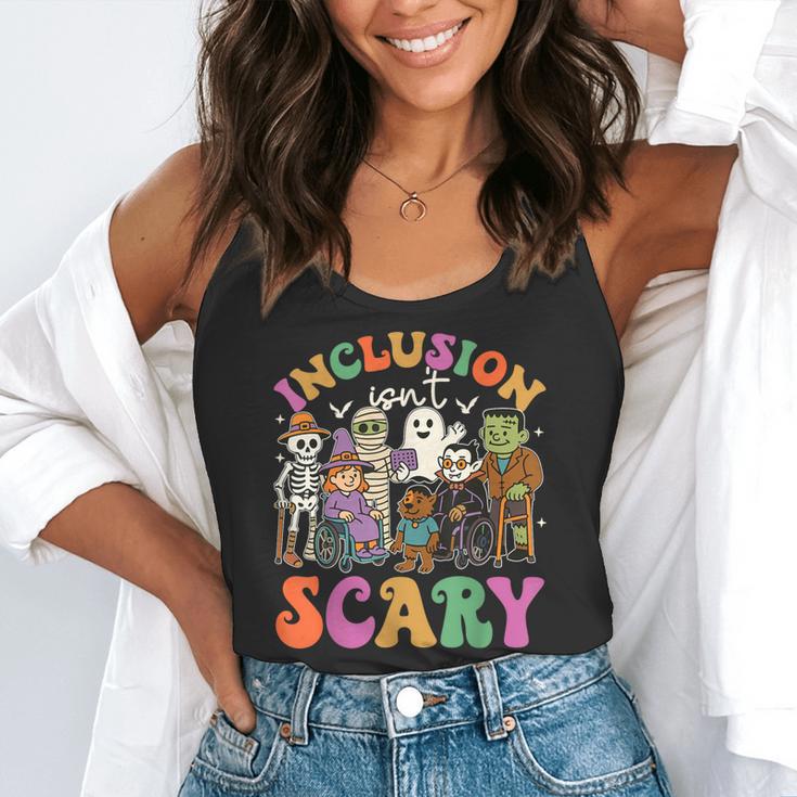 Inclusion Isnt Scary Halloween Skeleton Ghost Sped Teacher Flowy Tank, funny gift Inclusion Isnt Scary Halloween Skeleton Ghost Sped Teacher Flowy Tank, funny gift