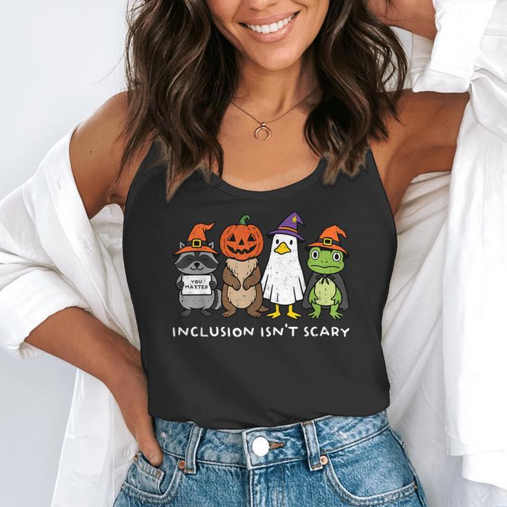 Inclusion Isn't Scary SLP Halloween Sped Teacher Animal Flowy Tank, funny gift Inclusion Isn't Scary SLP Halloween Sped Teacher Animal Flowy Tank, funny gift