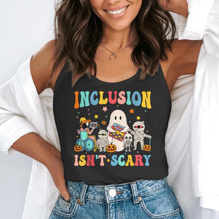 Inclusion Isn't Scary SLP Halloween Sped Teacher Therapy Flowy Tank, funny gift Inclusion Isn't Scary SLP Halloween Sped Teacher Therapy Flowy Tank, funny gift
