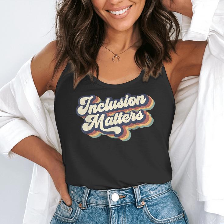 Inclusion Matters Retro Special Education Teacher Women Flowy Tank, funny gift Inclusion Matters Retro Special Education Teacher Women Flowy Tank, funny gift