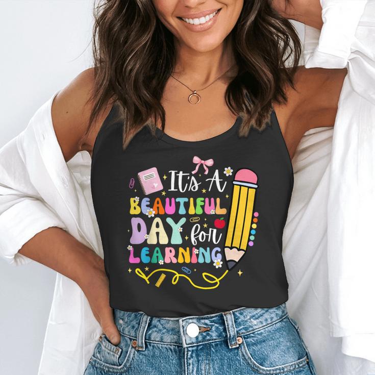 It's Beautiful Day For Learning Teacher Students Girls Boys Flowy Tank, funny gift It's Beautiful Day For Learning Teacher Students Girls Boys Flowy Tank, funny gift