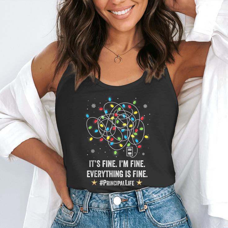It's Fine I'm Fine Christmas Light Principal Teacher Xmas Men Women Flowy Tank, funny gift It's Fine I'm Fine Christmas Light Principal Teacher Xmas Men Women Flowy Tank, funny gift