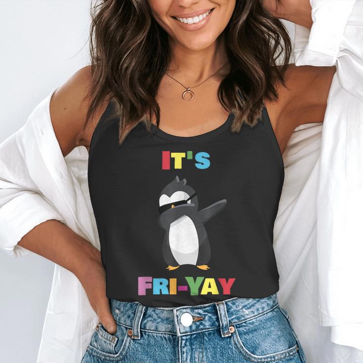 It's Fri-Yay Dabbing Penguin Friday Weekend Teacher Student Flowy Tank, funny gift It's Fri-Yay Dabbing Penguin Friday Weekend Teacher Student Flowy Tank, funny gift
