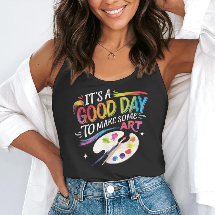 It's A Good Day To Make Some Art Artist Drawing Teacher Flowy Tank, funny gift