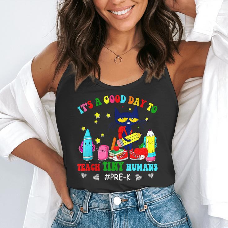 It's A Good-Day To Teach Tiny Humans Pre-K Cat Teacher Lover Flowy Tank, funny gift It's A Good-Day To Teach Tiny Humans Pre-K Cat Teacher Lover Flowy Tank, funny gift