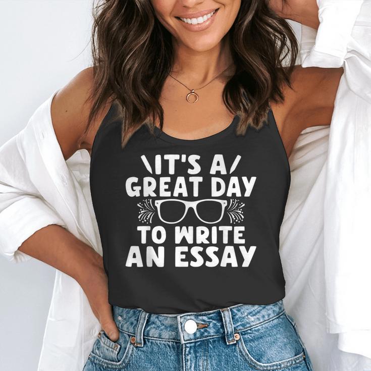 Its a Good Day To Write An Essay English Teacher Flowy Tank, funny gift