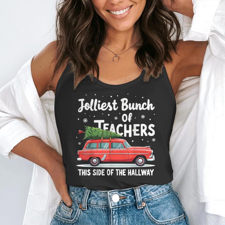 Jolliest Bunch Of Teachers This Side Of The Hallway Xmas PJ Flowy Tank, funny gift Jolliest Bunch Of Teachers This Side Of The Hallway Xmas PJ Flowy Tank, funny gift