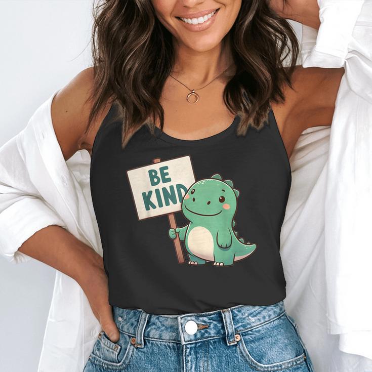 Be Kind Teacher Anti-Bullying Dino Kindness Women Men Boys Flowy Tank, funny gift Be Kind Teacher Anti-Bullying Dino Kindness Women Men Boys Flowy Tank, funny gift