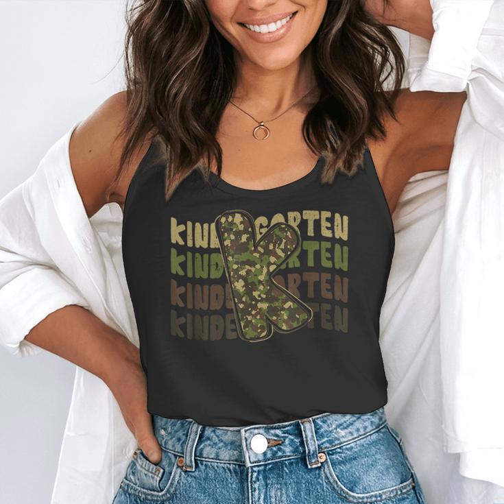 Kindergarten Camo Camouflage Boy Teacher Back To School Flowy Tank, funny gift
