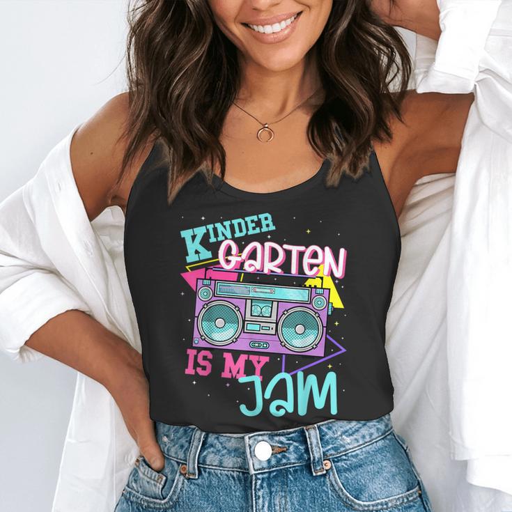 Kindergarten Is My Jam Cute Teacher Shirt 80's 90's Styl Flowy Tank, funny gift