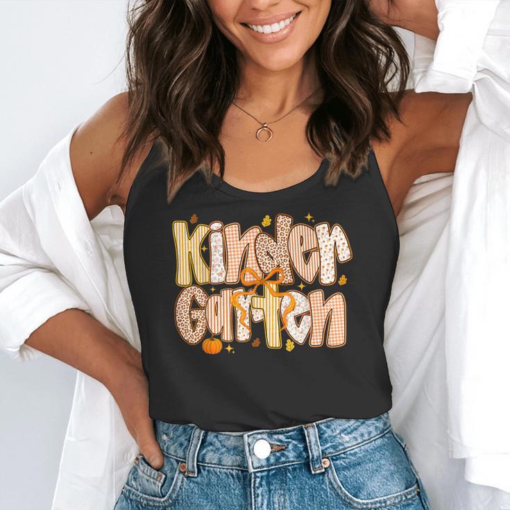 Kindergarten Teacher Fall Pumpkin Autumn Cute Flowy Tank, funny gift Kindergarten Teacher Fall Pumpkin Autumn Cute Flowy Tank, funny gift