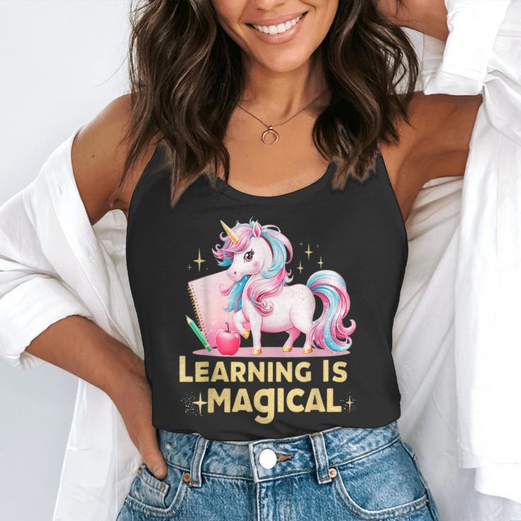 LEARNING IS MAGICAL TEACHER UNICORN BACK TO SCHOOL UNICORN Flowy Tank, funny gift LEARNING IS MAGICAL TEACHER UNICORN BACK TO SCHOOL UNICORN Flowy Tank, funny gift