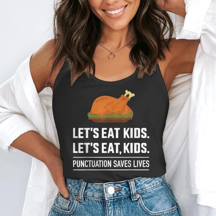 Let's Eat Kids Grammar For Thanksgiving Teacher Flowy Tank, funny gift Let's Eat Kids Grammar For Thanksgiving Teacher Flowy Tank, funny gift