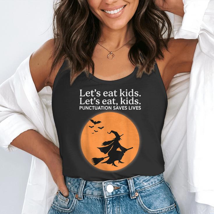 Let's Eat Kids Punctuation Saves Live Witch Grammar Teacher Flowy Tank, funny gift Let's Eat Kids Punctuation Saves Live Witch Grammar Teacher Flowy Tank, funny gift