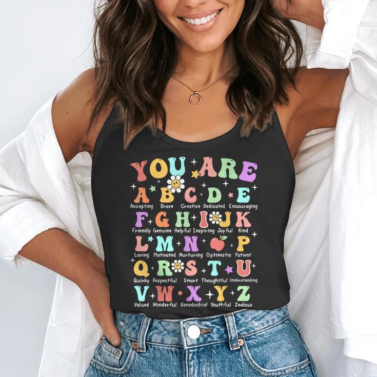 You Are Letters Alphabet Learn ABCs Inspiration Teacher Life Flowy Tank, funny gift