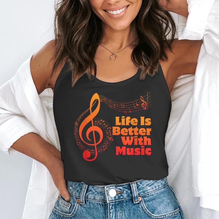 Life Is Better With Music Theory Musician Teacher Notes Clef Flowy Tank, funny gift Life Is Better With Music Theory Musician Teacher Notes Clef Flowy Tank, funny gift