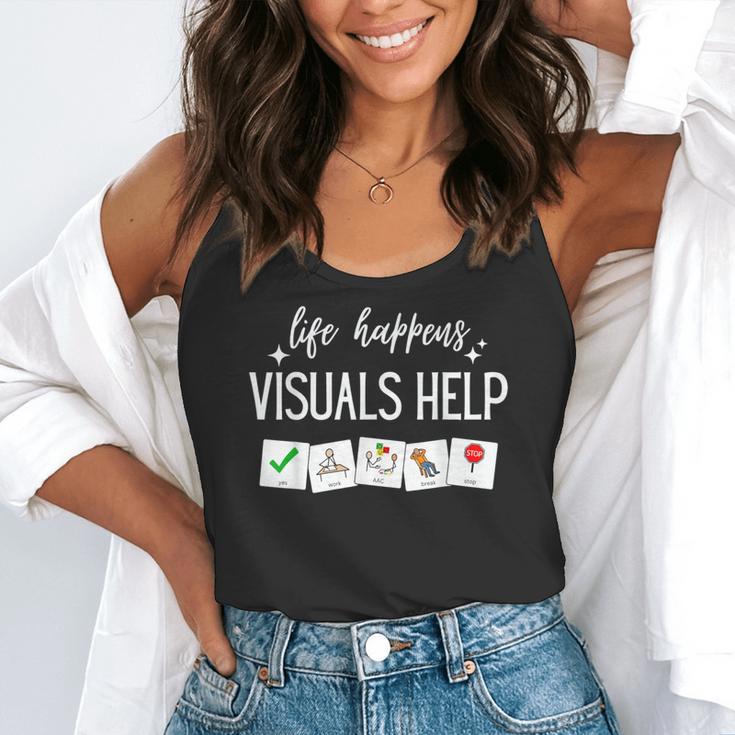 Life Happens Visuals Help Special Education Teacher Aide Men Women Flowy Tank, funny gift Life Happens Visuals Help Special Education Teacher Aide Men Women Flowy Tank, funny gift