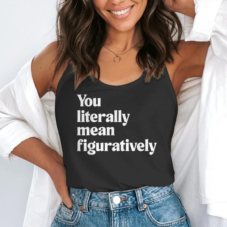 You Literally Mean Figuratively English Teacher Flowy Tank, funny gift You Literally Mean Figuratively English Teacher Flowy Tank, funny gift
