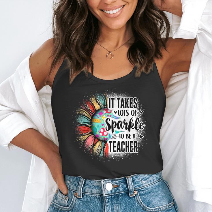 It Take Lots Of Sparkle To Be A Teacher With Sunflower Flowy Tank, funny gift It Take Lots Of Sparkle To Be A Teacher With Sunflower Flowy Tank, funny gift