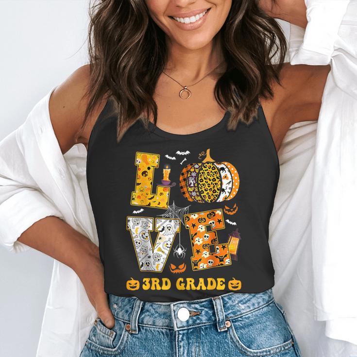 LOVE 3rd Grade Pumpkin Teacher Student Halloween Costume Flowy Tank, funny gift LOVE 3rd Grade Pumpkin Teacher Student Halloween Costume Flowy Tank, funny gift