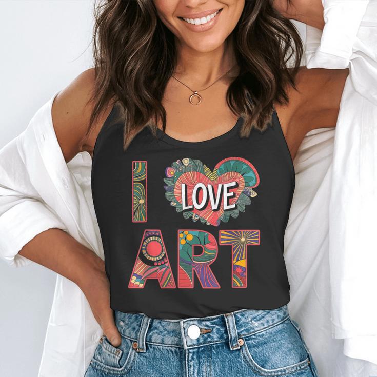 I Love Art Artist Painter Colorful Painting Art Teacher Flowy Tank, funny gift I Love Art Artist Painter Colorful Painting Art Teacher Flowy Tank, funny gift