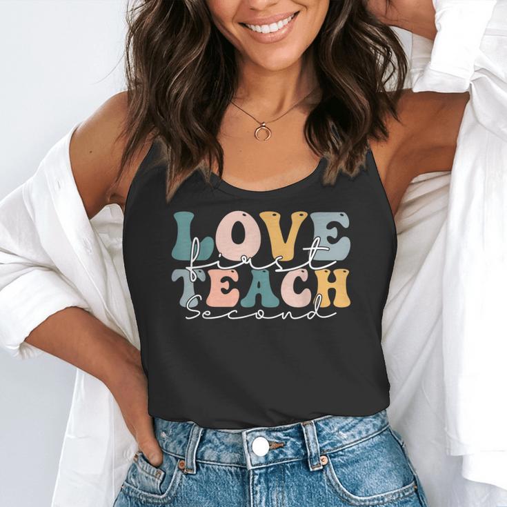 Love First Teach Second School Teacher Appreciation Flowy Tank, funny gift Love First Teach Second School Teacher Appreciation Flowy Tank, funny gift