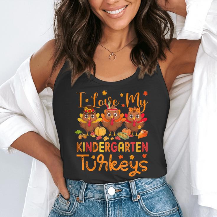 I Love My Kindergarten Turkeys Thanksgiving Teacher Students Flowy Tank, funny gift I Love My Kindergarten Turkeys Thanksgiving Teacher Students Flowy Tank, funny gift