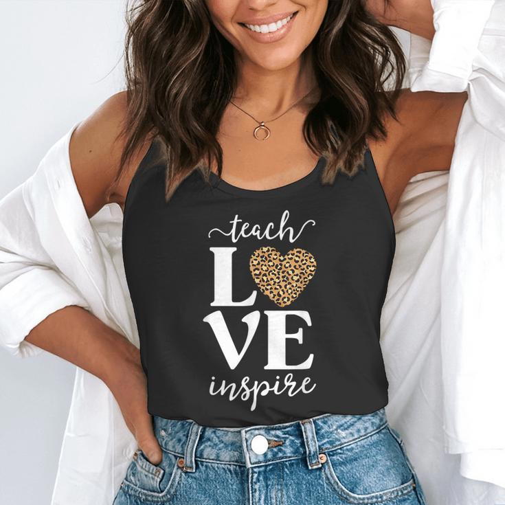 Love Leopard Print Teacher Cheetah School Inspire Teach Flowy Tank, funny gift Love Leopard Print Teacher Cheetah School Inspire Teach Flowy Tank, funny gift