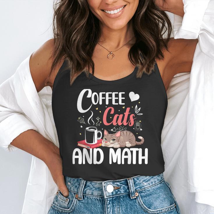 I Love Math Cats And Coffee Heart Mathematics Teacher Flowy Tank, funny gift I Love Math Cats And Coffee Heart Mathematics Teacher Flowy Tank, funny gift