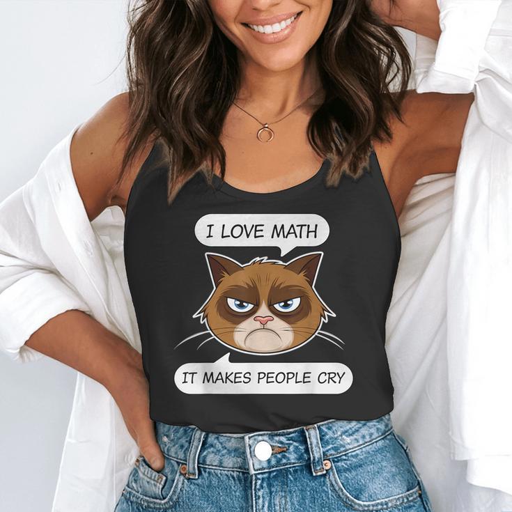 I Love Math It Makes People Cry Math Teacher Flowy Tank, funny gift