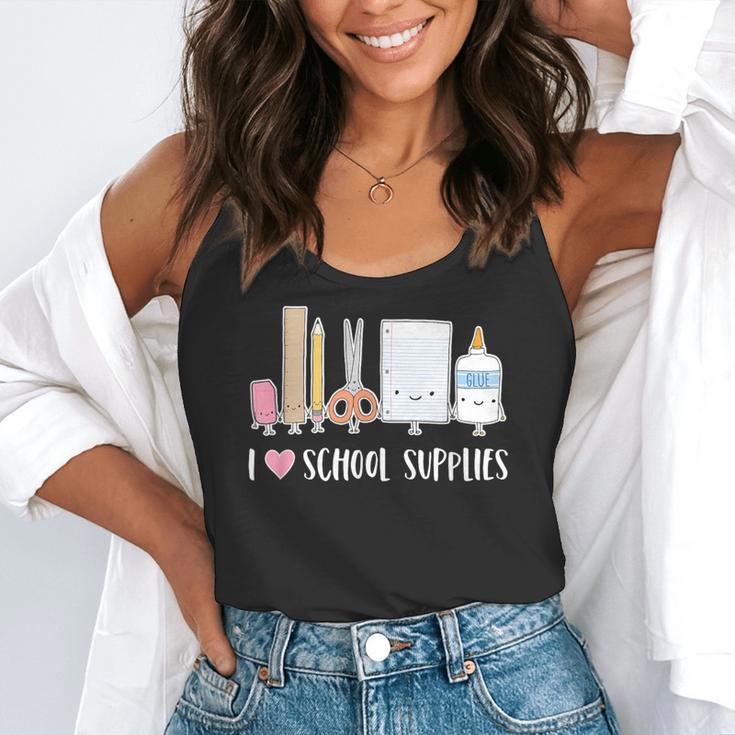 I Love School Supplies Teacher Shirt Flowy Tank, funny gift I Love School Supplies Teacher Shirt Flowy Tank, funny gift