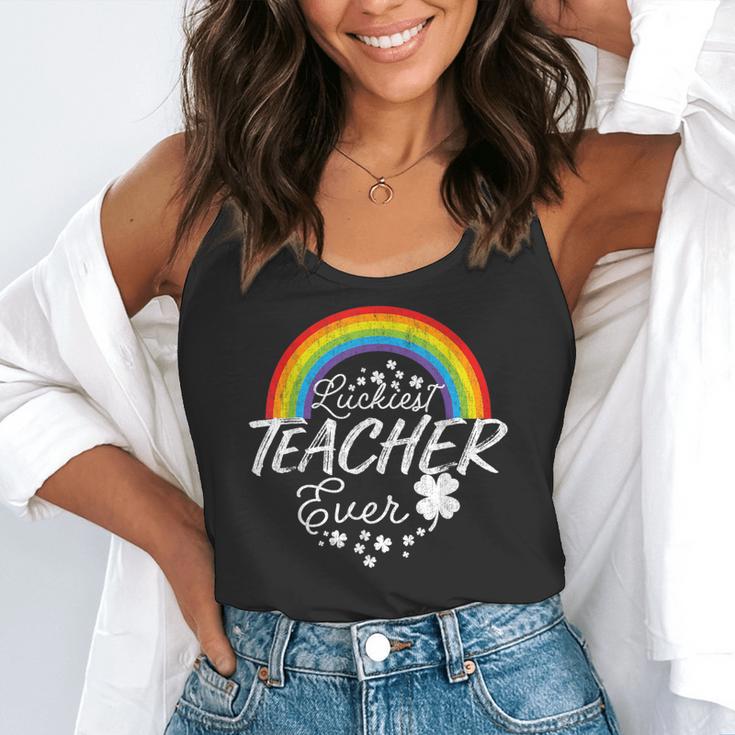 Luckiest Teacher Ever Rainbow- St Patricks Day Teacher Flowy Tank, funny gift Luckiest Teacher Ever Rainbow- St Patricks Day Teacher Flowy Tank, funny gift