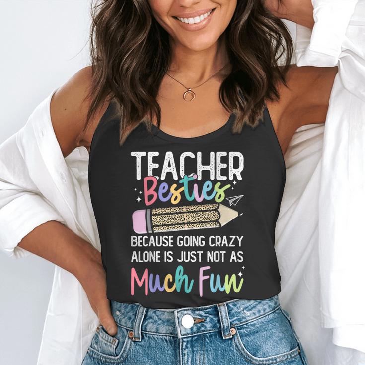 Matching Teachers Last Day Of School Teacher Besties Flowy Tank, funny gift