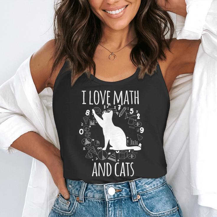 Math Nerd Math Teacher Cat Lover I Love Math And Cats Flowy Tank, funny gift Math Nerd Math Teacher Cat Lover I Love Math And Cats Flowy Tank, funny gift